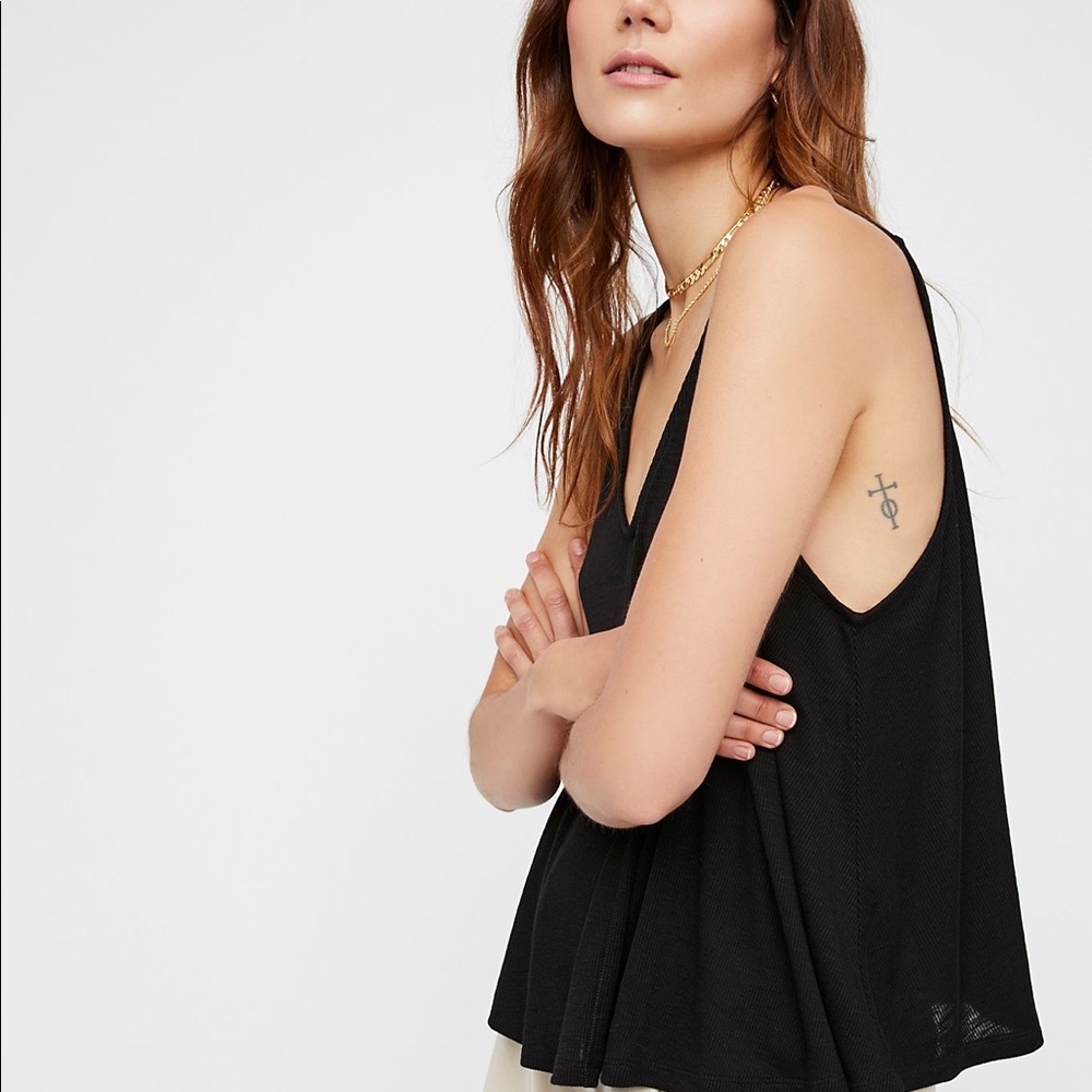 Free people black tank top